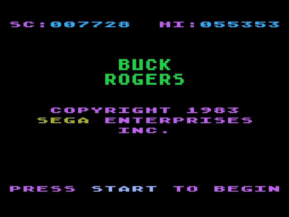 Title Screen of Buck Rogers: Planet of Zoom for Atari 5200